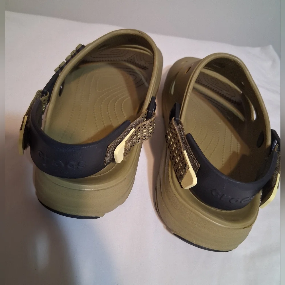 CROCS Clogs Classic All-Terrain Sandals – Olive Green, Women 11 / Men 9